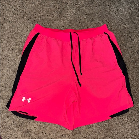LG Other - LG Men's Pink and Black Athletic Shorts​